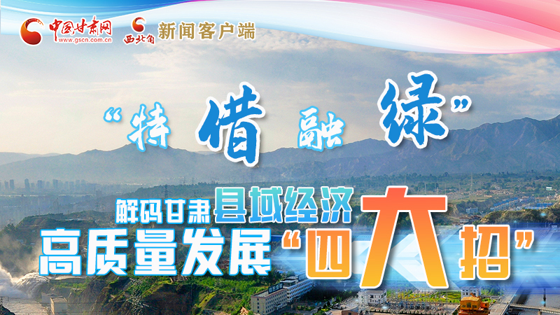 圖解|“特、借、融、綠”解碼甘肅縣域經濟高質量發展“四大招”